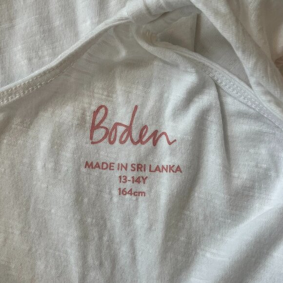 Girls white racer back tank top (Youth 13/14) - Picture 3 of 3